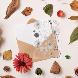 SEWACC Plant Background Theme Transparent Stamp for Journaling Scrapbooking and Album Decor Material Patterns for Creative Crafting