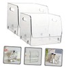 LABRIMP Storage Boxes Lids 2pcs Clear Stackable Storage Cubes Makeup