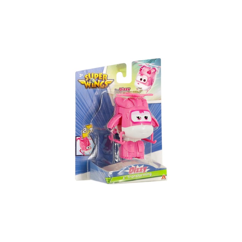 Super Wings EU780622 Dizzy Transformation Plane in Pink/White, Approx. 12
