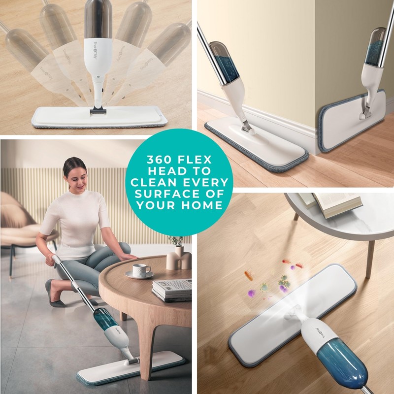 True & Tidy SPRAY-360A Clean Everywhere Spray Mop Kit Premium