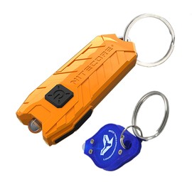 NITECORE TUBE V2.0 55 Lumen USB Rechargeable UltraLight Keychain Flashlight with LumenTac Keychain (Orange)