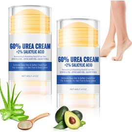 2PCS Crema para Pies, Exfoliante para Pies, Crema Hidratante con Urea 60 para Pies, Extra Strength Callus Remover Cream, Elimina Eficazmente Los Callos y la Piel Gruesa.