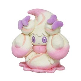 Sanei Boeki PP181 Pokémon All Star Collection Plush Toy, Alcremie (Rainbow Swirl) Ribbon Sweet, Size S, W 6.1 x D 4.9 x H 7.1 in (15.5 × 12.5 × 18 cm)