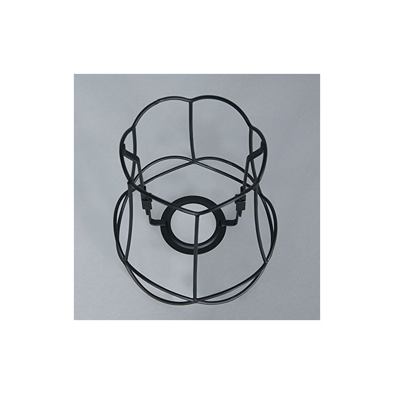 QAZQA Granny Frame Retro Steel Lampshade Metal Black 15I14