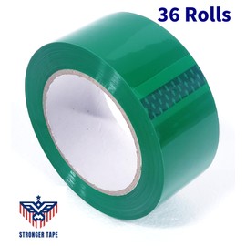 Green Packing Tape, Green Moving Tape, 2 Inch x 110 Yards, 2.0 Mil Thick, (36 Rolls) Heavy Duty Shipping Storage Tape for Carton Sealing,Packaging and Moving (Green)