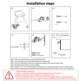 Motion Sensor Outdoor Lights 2-Head Wall Light with Infrared Induction LED Light IP65 Waterproof Plastic Coated Aluminum 3000K/4000K/6000K Outdoor Sports Sensor Courtyard Light for Garden Garage Porch