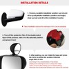 Biqing Blind Spot Mirrors, Universal Car Accessories, 360 Adjustable, Convex,