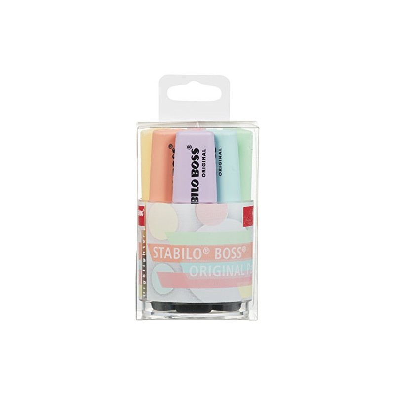 Highlighter - STABILO BOSS ORIGINAL Pastel - Tub of 6