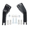 Black Passenger Foot Peg Support Kit Compatible with Harley Dyna