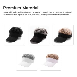 Gorra Con Visera Para Personas, Pelo Corto, Divertida, Peluc