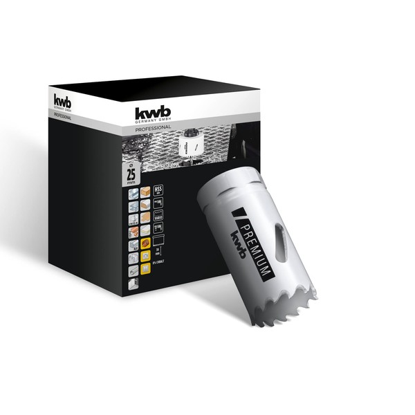 kwb HSS Bi-Metal Hole Saw, Diameter 25 mm, 8% Cobalt