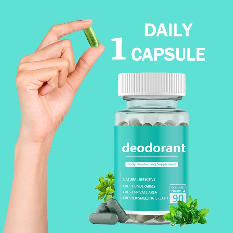 Body Deodorizing Supplement, Internal Body Deodorant Chlorophyll Capsules, Internal Deodorant