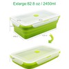 FUSMYE Extra Large Collapsible Silicone Food Storage Containers With Lids,