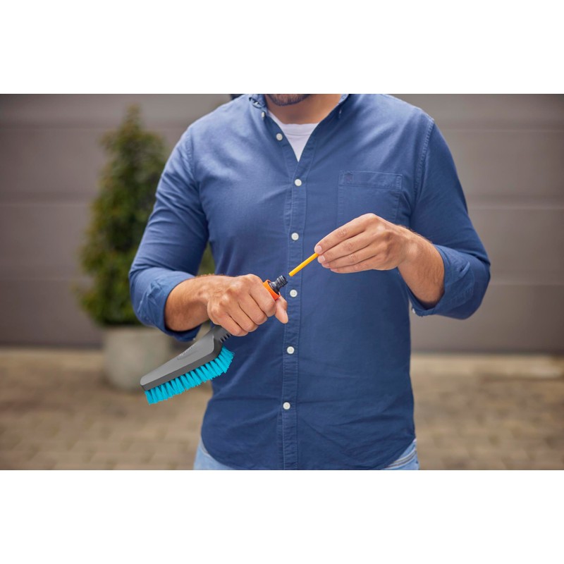 Gardena Cleansystem S Hard Hand Brush: Cleaning Brush with Hose