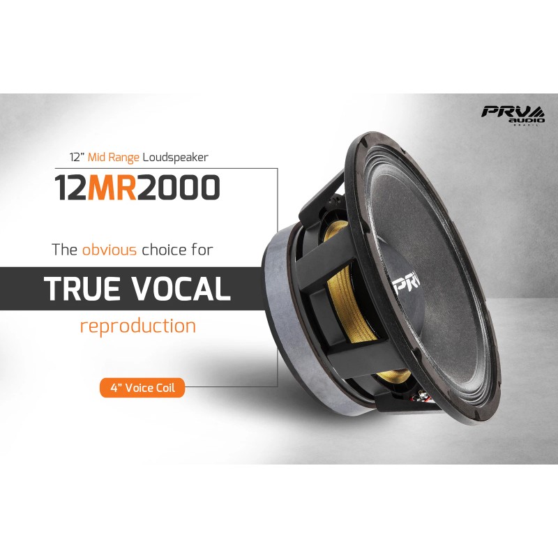 PRV Audio 1x PRV Audio 12MR2000 Midrange Car Audio 12"