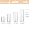 Glasseam Glass Hurricane Candle Holder Set of 12, Cylinder Pillar