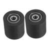 TEHAUX 2pcs Heavy Duty PU Bearing Pulley Wheels for Furniture
