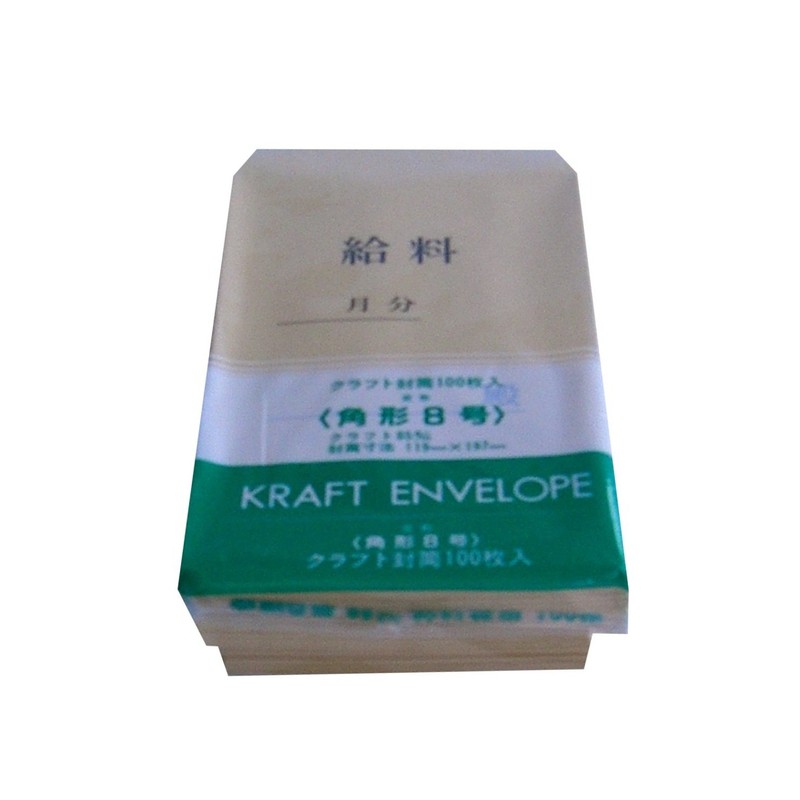 Suzuki Paper Industrial K1-D100P Kraft Envelopes, Square No. 8, 100