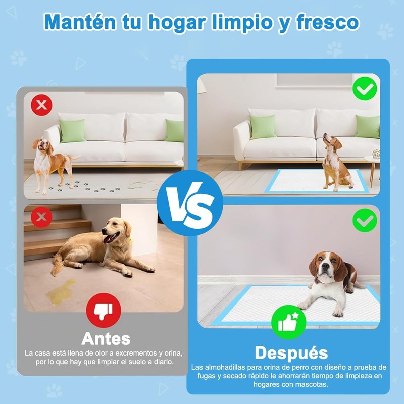 60*45cm Almohadillas Desechable para Entrenamiento para Perro 40 Piezas