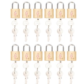 DUALCROWN 12 Pack Luggage Locks - TSA Approved + Key Padlock for Suitcases, Carry-Ons, Backpacks & Laptop Bags