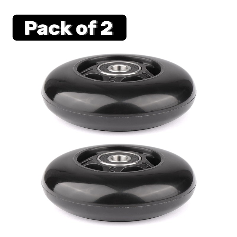 WHEELGOO 2-Pack PU Luggage Suitcase Replacement Wheels Repair Kit w/ABEC-7