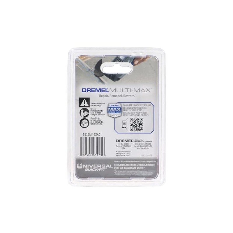 Dremel MM452 Multi-Max Bi-Metal (BiM) Half Moon Oscillating Saw Blade-