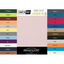 EXKLUSIV HEIMTEXTIL Jersey Fitted Sheet Premium Brand 120 x 200 cm Pink