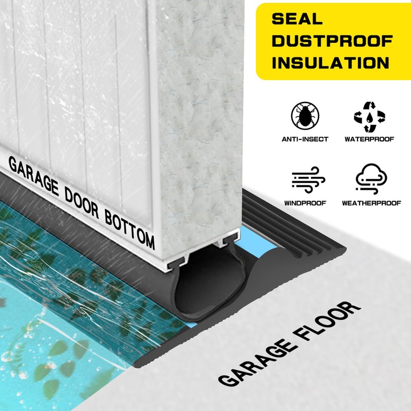 VUAOHIY 10 FT Universal Garage Door Threshold Seal Strip with