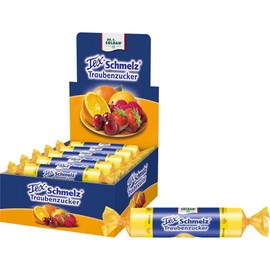 Tex-Schmelz Glucose Lemon 660 g - 20 Rolls - Bulk Pack - Natural, Fruity Glucose, Gluten & Lactose Free, 20 x 33 g