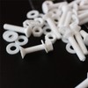 20 x Cross Head Countersunk Screw White Plastic Polypropylene (PP)