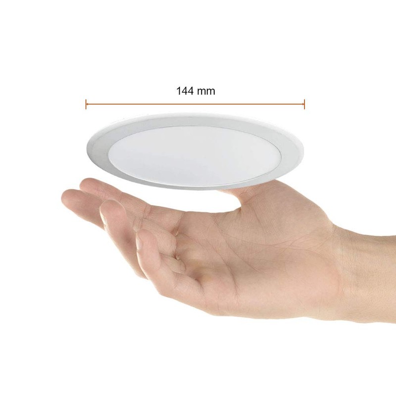 Tecnolite - Lampara Empotrable en Techo, Color Blanco, Luz blanca