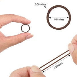 JOYOYO 360 Pcs Baby Hair Ties Elastic Hair Tie for Toddler Girls Small Size Hair Bobbles 2 cm, Brown Color Hair Bands Hair Accessories for Baby Girls