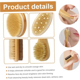 Cepillo corporal exfoliante de cerdas de jabalí – juego 4 uds Wedhapy