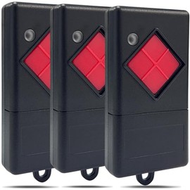 Garage Door Handheld Transmitter 40.685 MHz, Pack of 3 Replacement Remote Control Compatible with Dicket MAHS40, MAHS40-01, MAHS40-04 40 MHz Remote Control 1 Channel, Red Button