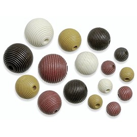 KnorrPrandell FSC Wooden Beads Mix 4 Brown-Natural, Multi-Colour