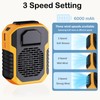 Portable Waist Fan Rechargeable, Clip Fan with 6000mAh Battery, 3
