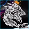 Wraith SprayWorks Dragon #2 - Reusable Airbrush Stencil Template