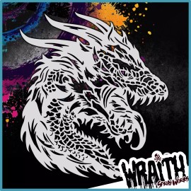 Wraith SprayWorks Dragon #2 - Reusable Airbrush Stencil Template