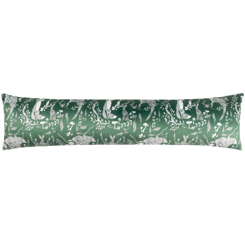 furn. Buckthorn Woodland Draught Excluder Cover, Evergreen, 92cm x 20cm