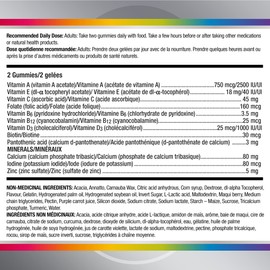 Centrum Men 50 Plus MultiGummies, Multivitamins/Minerals Gummies for Men 50+, Cherry, Berry, and Apple Flavours, 120 Count