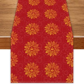 Diwali Decorations for Home Diwali Table Runner Indian Festival of Lights Decorations and Supplies for Home (13 X 72 Inch)