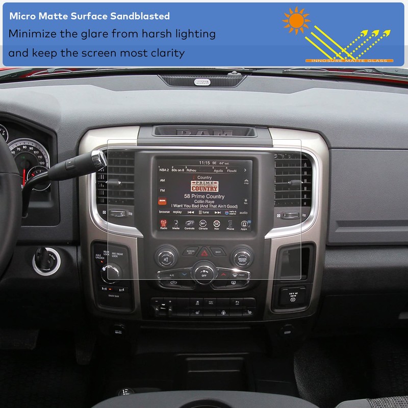 INNOSURE Premium Glass Screen Protector for (2013-2025) Ram 1500 2500HD