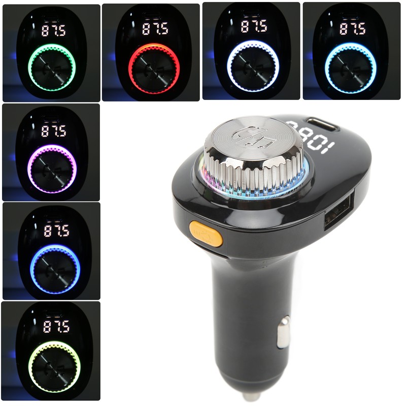 Bluetooth Car Adapter FM Transmitter Wireless FM Radio Adapter Dual