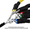 QWORK® 5Pcs Resistance Bands Set, 150LB/68kg Strength, with 2 Foam
