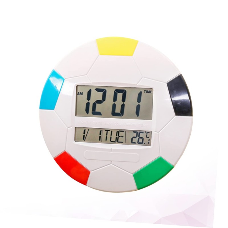 CORHAD Digital Hanging Clock with Temperature and Humidity Simple Round