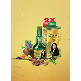 KESH KING KESH KING Ayurvedic Hair Oil | Herbal Oil with Bhringraj & Amla | Enhance Hair Growth | Reduce Hairfall | Nourishes Scalp | Provides Long & Thick Hair | 3.38 Fl Oz/100ml