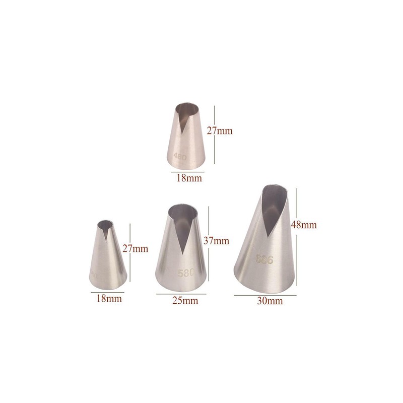 St. Honore Piping Nozzles with Bags - Create Stunning V