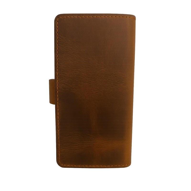 CestAntiQ Leather Checkbook Cover with Pen Holder - Full Grain