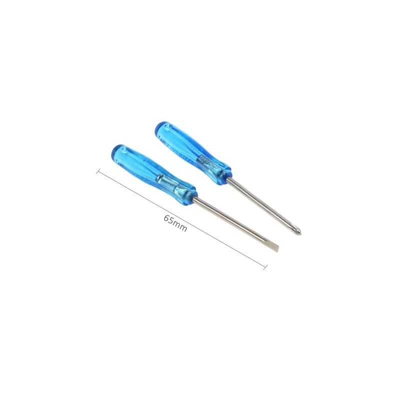 6 Piece 2mmx65mm Mini Precision Screwdriver Set, 2.0mm Slotted Flat
