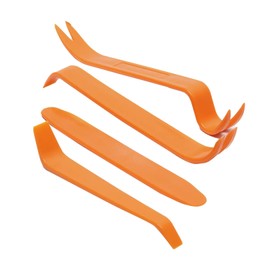 4 Pieces Trim Removal Tools, Orange Car Trim Removal Tool, Plastic Pry Trim Removal Tool Kit, Car Tools & Equipment Accessories, Plastic Pry Tool, for Car Panel, Dash, Radio, Interior Accessories